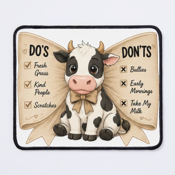 Item preview, Cow – Do's & Don'ts designed and sold by ekemarket.