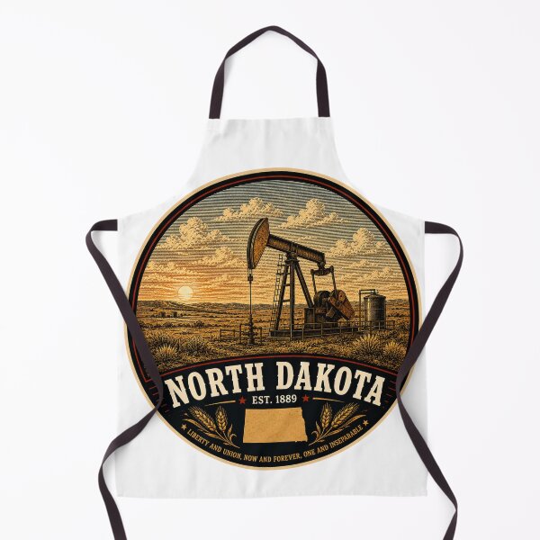Item preview, North Dakota Retro State Badge – Vintage Travel Graphic designed and sold by Mac Sketches.