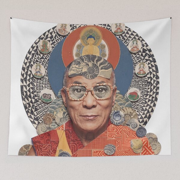 Item preview, Dalai Lama Sacred Collage designed and sold by Mystikos Art.