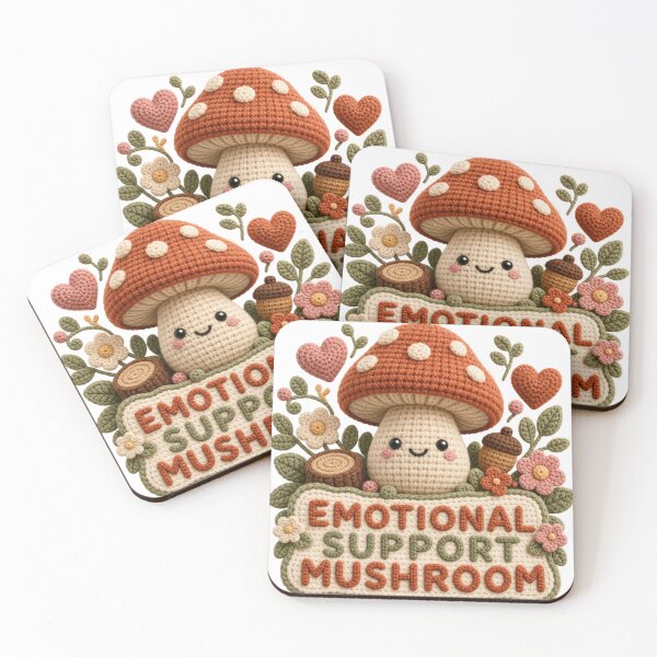 Item preview, Emotional Support Mushroom designed and sold by Fernhaven.