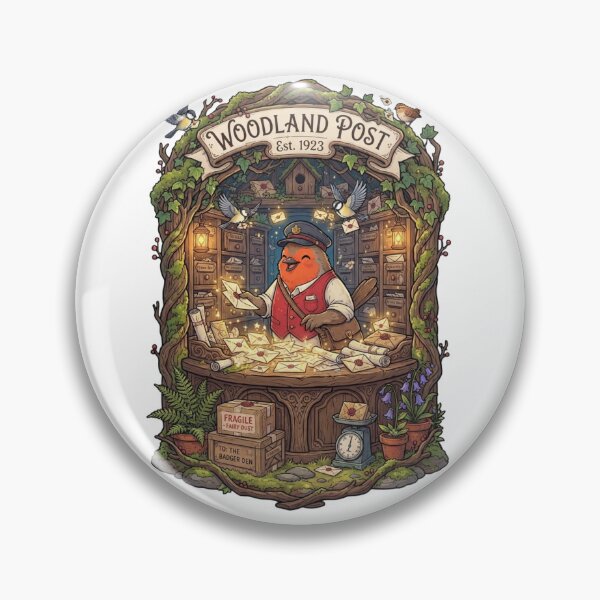 Item preview, Woodland Post | Cozy Forest Post Office | Whimsical Cottagecore Mail Fantasy Art designed and sold by MrDev.