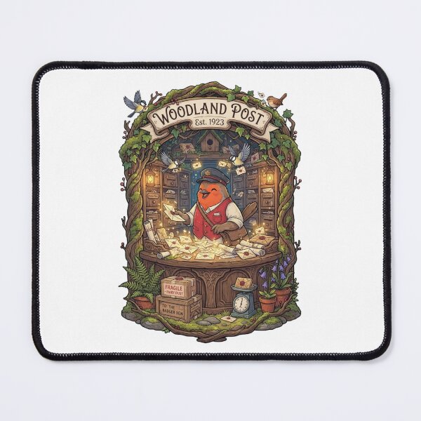 Item preview, Woodland Post | Cozy Forest Post Office | Whimsical Cottagecore Mail Fantasy Art designed and sold by MrDev.