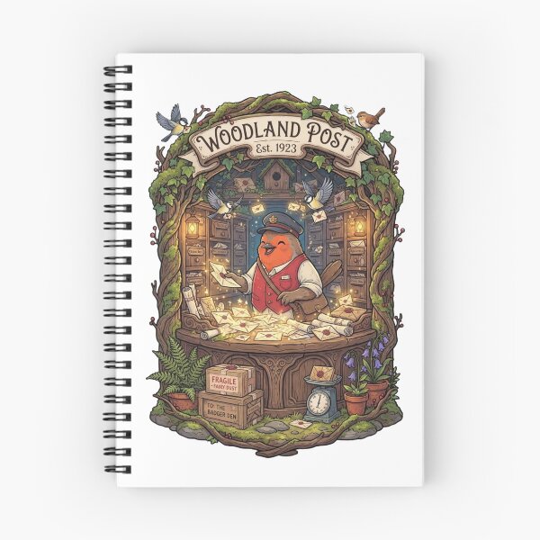 Item preview, Woodland Post | Cozy Forest Post Office | Whimsical Cottagecore Mail Fantasy Art designed and sold by MrDev.