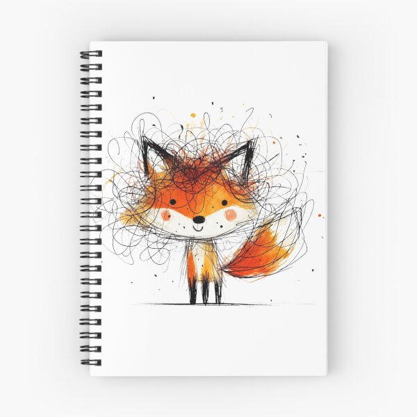 Item preview, Cute Scribble Fox Illustration – Whimsical Watercolor Woodland Animal designed and sold by AnyGil.