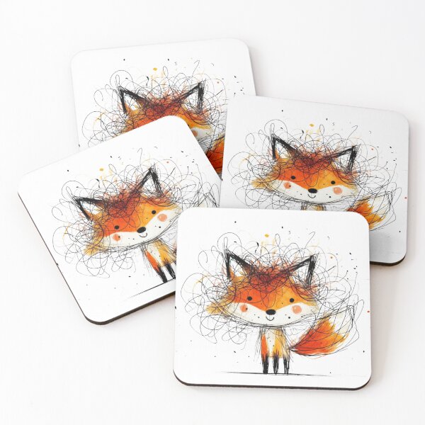 Item preview, Cute Scribble Fox Illustration – Whimsical Watercolor Woodland Animal designed and sold by AnyGil.