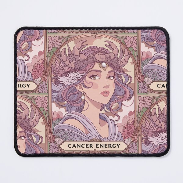 Item preview, Cancer Zodiac Goddess Art | Cancer Energy Celestial Astrology Illustration | Pastel Anime Fantasy Girl | Crab Zodiac Sign | Art Nouveau Horoscope Wall Art | Cancer Birthday Gift designed and sold by RSDigitalPrintDesign.