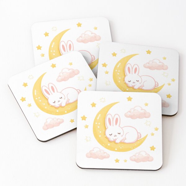 Item preview, Dreamy Moon Bunny Sticker | Adorable Kawaii Night Sky Design designed and sold by Stylestickers55.