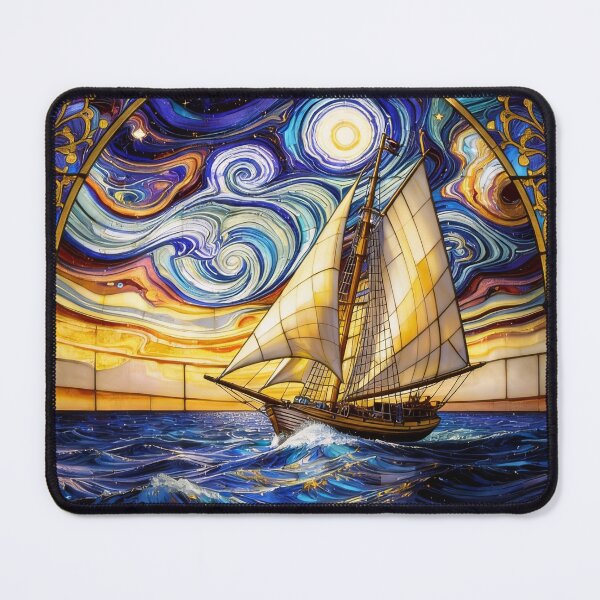 Item preview, Abstract Clipper Ship Nautical Ocean Scene designed and sold by GaffaDesigns.