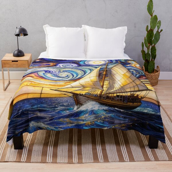 Item preview, Abstract Clipper Ship Nautical Ocean Scene designed and sold by GaffaDesigns.