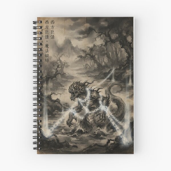 Item preview, The Bound Abyssal Beast Sumi-e Ink Wash designed and sold by DuckOddity.