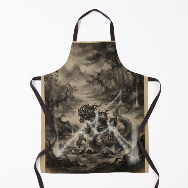 Item preview, The Bound Abyssal Beast Sumi-e Ink Wash designed and sold by DuckOddity.