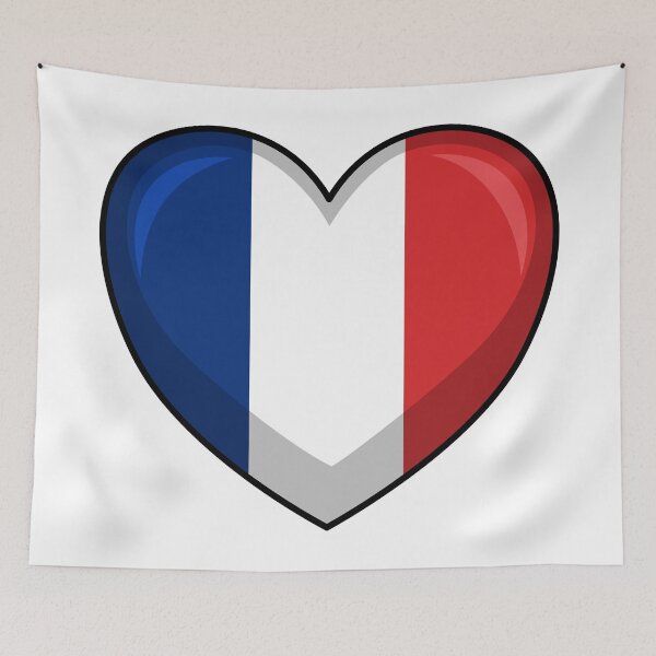 Item preview, France Flag Heart Tricolor Vector Emblem designed and sold by Anne97s.