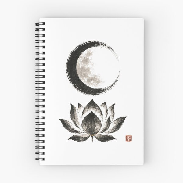 Item preview, Lotus Void Moon – Japanese Zen Lotus Moon Seal designed and sold by OblivionRise.