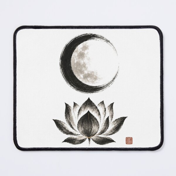 Item preview, Lotus Void Moon – Japanese Zen Lotus Moon Seal designed and sold by OblivionRise.