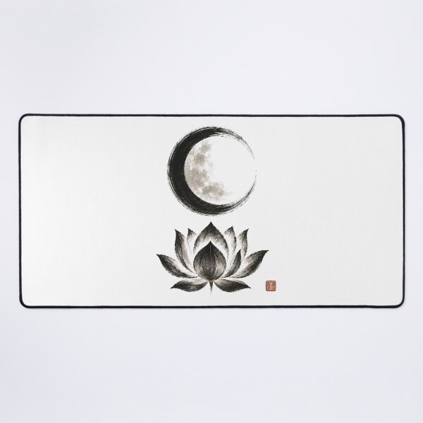 Item preview, Lotus Void Moon – Japanese Zen Lotus Moon Seal designed and sold by OblivionRise.