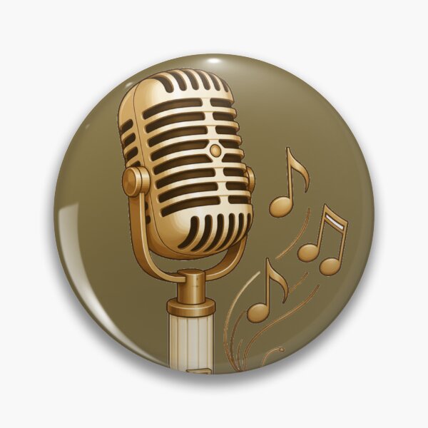 Item preview, Vintage Retro Microphone — Jazz Music Art Sticker designed and sold by NUFADE.