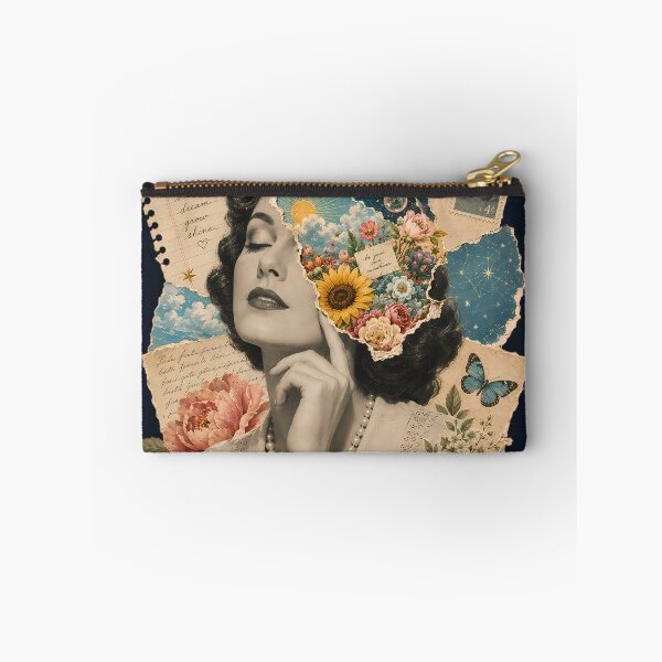 Item preview, Lost In Thought Found In Color Vintage Collage Dreamer Floral designed and sold by VIVID COLORS CLUB.