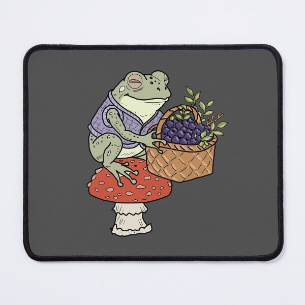 Item preview, Frog forager in Goblincore style designed and sold by LeshanArt.