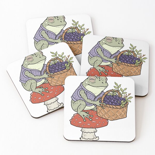 Item preview, Frog forager in Goblincore style designed and sold by LeshanArt.
