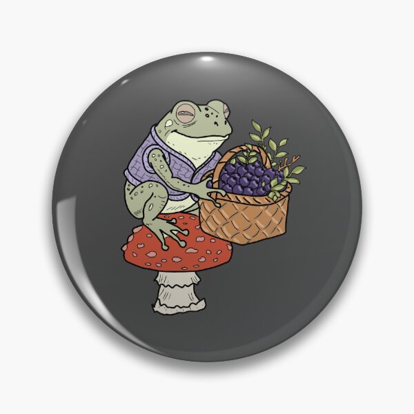 Item preview, Frog forager in Goblincore style designed and sold by LeshanArt.