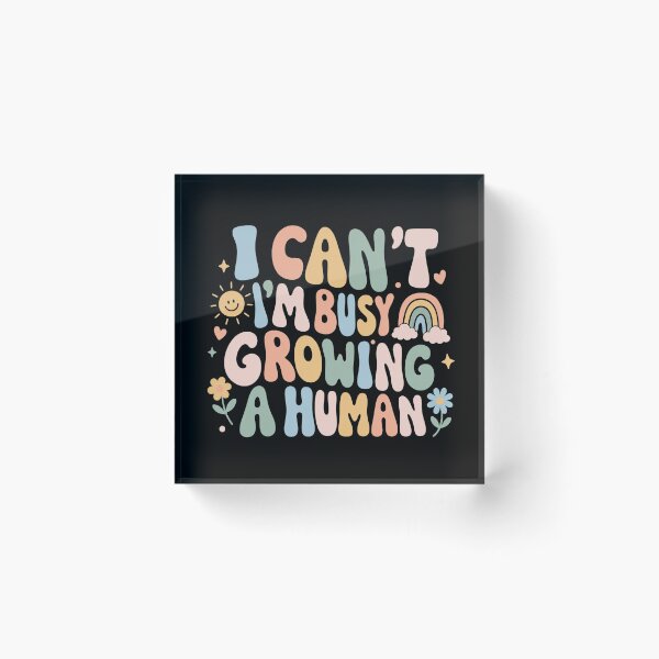 Item preview, I Can't I'm Busy Growing A Human Pregnancy Announcement Gift designed and sold by Blok45.