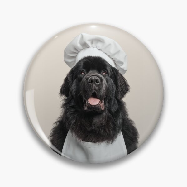 Item preview, Funny Newfoundland Dog Chef Realistic Animal Cooking Humor Art designed and sold by LazyOwlStore.