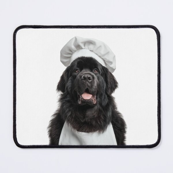 Item preview, Funny Newfoundland Dog Chef Realistic Animal Cooking Humor Art designed and sold by LazyOwlStore.