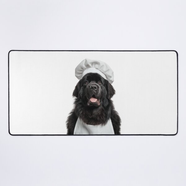 Item preview, Funny Newfoundland Dog Chef Realistic Animal Cooking Humor Art designed and sold by LazyOwlStore.