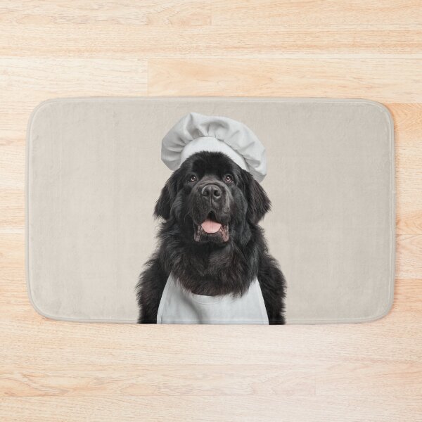 Item preview, Funny Newfoundland Dog Chef Realistic Animal Cooking Humor Art designed and sold by LazyOwlStore.