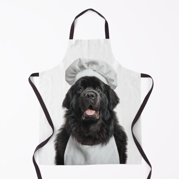 Item preview, Funny Newfoundland Dog Chef Realistic Animal Cooking Humor Art designed and sold by LazyOwlStore.