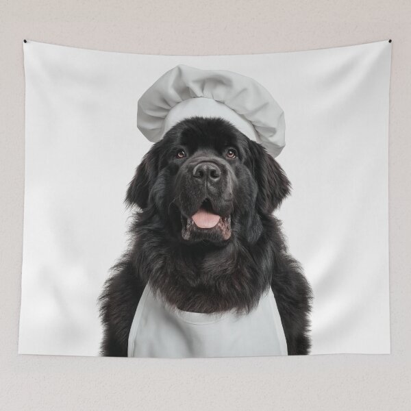Item preview, Funny Newfoundland Dog Chef Realistic Animal Cooking Humor Art designed and sold by LazyOwlStore.