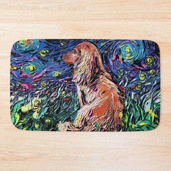 Item preview, Long Haired Brown Dachshund Night designed and sold by AjaTrier.