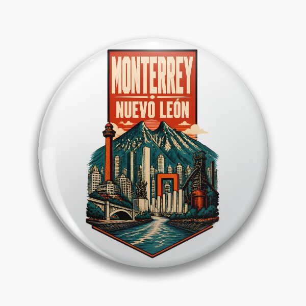 Item preview, Monterrey Nuevo Leon, Mexico Vintage Travel Tourism Art designed and sold by TravelersGems.