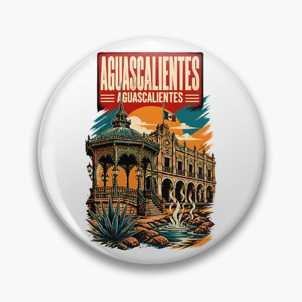 Item preview, Aguascalientes Aguascalientes, Mexico Vintage Travel Tourism Art designed and sold by TravelersGems.