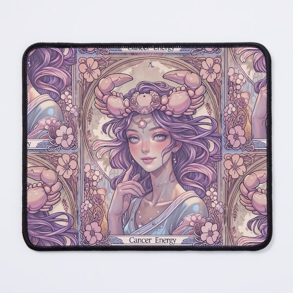 Item preview, Cancer Zodiac Goddess Art | Cancer Energy Celestial Astrology Illustration | Pastel Anime Fantasy Girl | Crab Zodiac Sign | Art Nouveau Horoscope Wall Art | Cancer Birthday Gift designed and sold by RSDigitalPrintDesign.