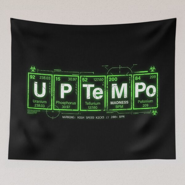 Item preview, Uptempo Hardcore Techno Periodic Table Chemistry designed and sold by SPAZE-Typo.