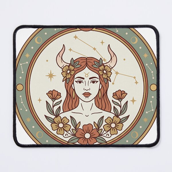 Item preview, Taurus Goddess — Boho Celestial Star Sign Illustration designed and sold by JuanmaLW.