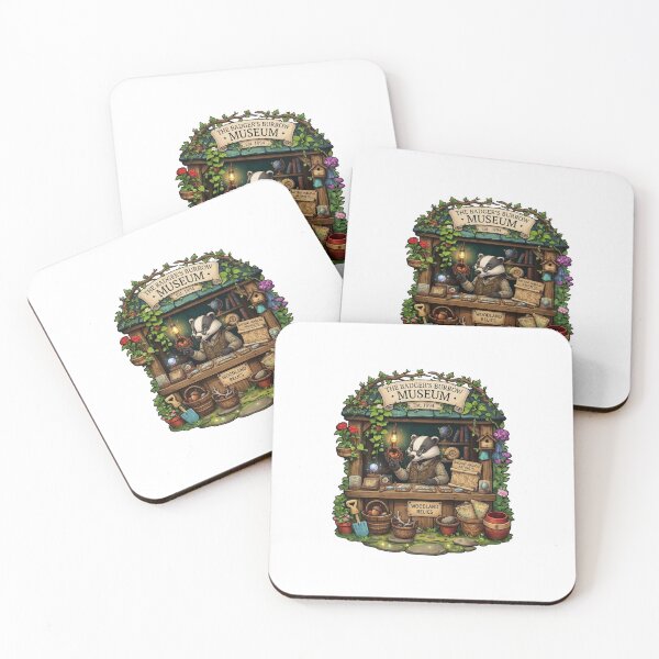 Item preview, The Badger's Burrow Museum | Woodland Relics Curator | Whimsical Fantasy Museum Art designed and sold by MrDev.