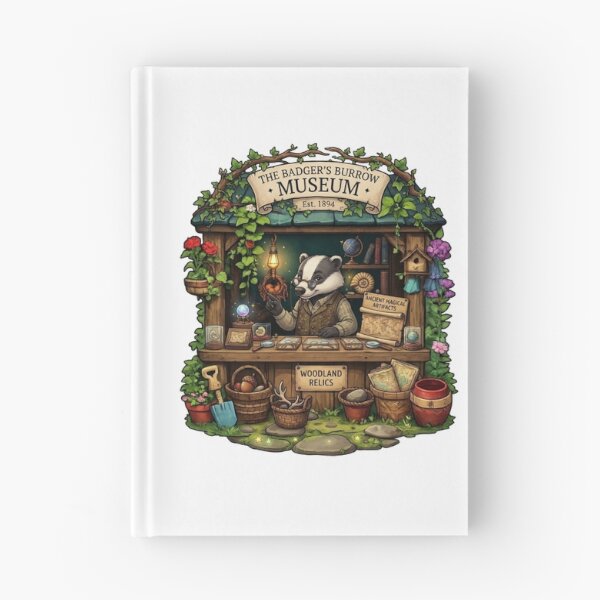 Item preview, The Badger's Burrow Museum | Woodland Relics Curator | Whimsical Fantasy Museum Art designed and sold by MrDev.