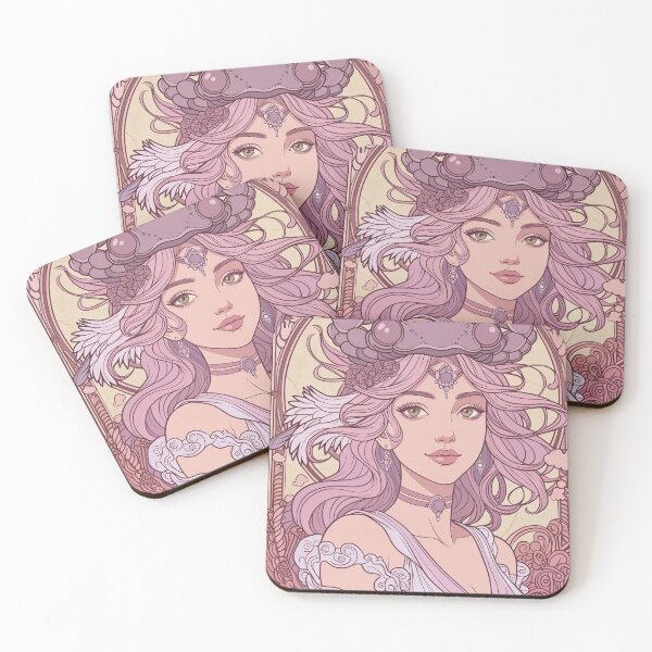 Item preview, Cancer Zodiac Goddess Art | Cancer Energy Celestial Astrology Illustration | Pastel Anime Fantasy Girl | Crab Zodiac Sign | Art Nouveau Horoscope Wall Art | Cancer Birthday Gift designed and sold by RSDigitalPrintDesign.