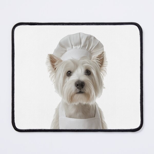 Item preview, Funny West Highland White Terrier Dog Chef Realistic Animal Cooking Humor Art designed and sold by LazyOwlStore.