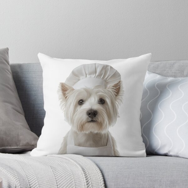 Item preview, Funny West Highland White Terrier Dog Chef Realistic Animal Cooking Humor Art designed and sold by LazyOwlStore.