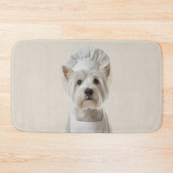 Item preview, Funny West Highland White Terrier Dog Chef Realistic Animal Cooking Humor Art designed and sold by LazyOwlStore.