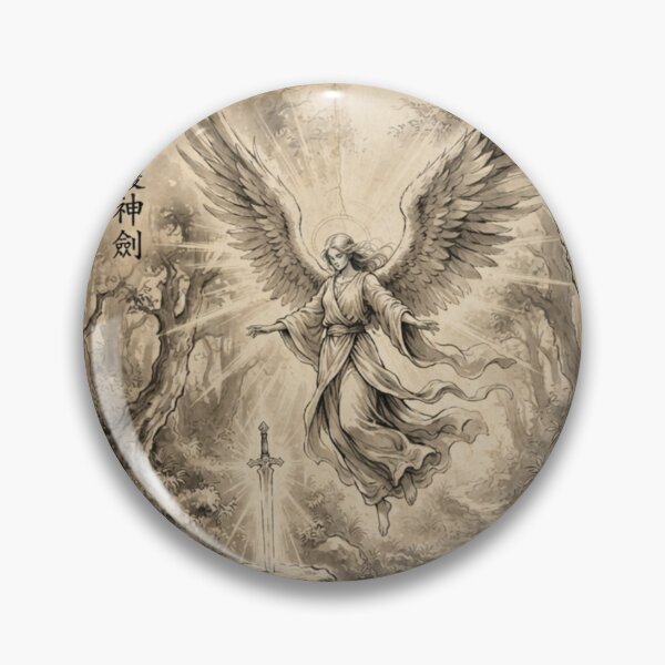 Item preview, The Celestial Guardian of the Sword Sumi-e Ink Wash designed and sold by DuckOddity.