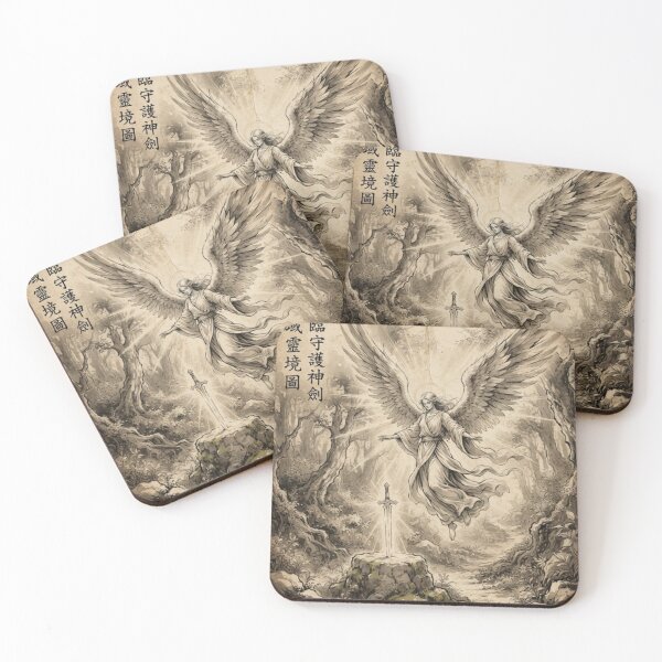 Item preview, The Celestial Guardian of the Sword Sumi-e Ink Wash designed and sold by DuckOddity.