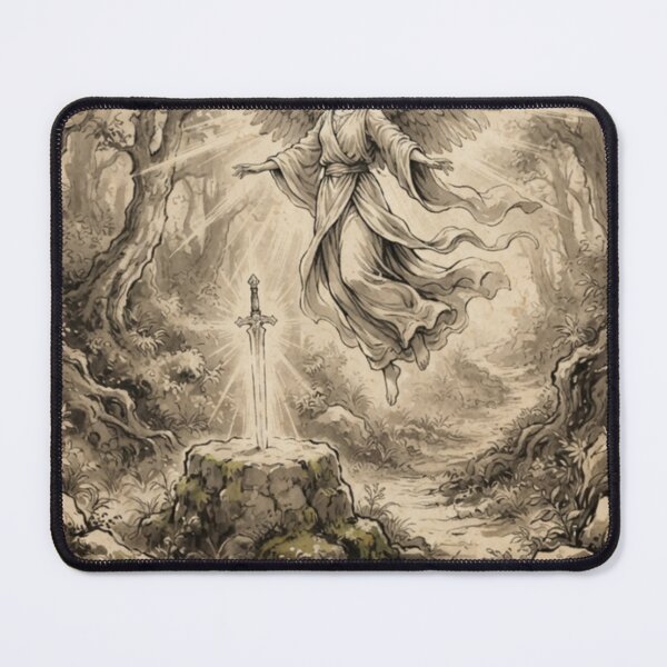 Item preview, The Celestial Guardian of the Sword Sumi-e Ink Wash designed and sold by DuckOddity.