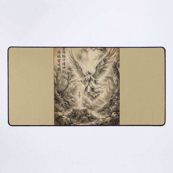 Item preview, The Celestial Guardian of the Sword Sumi-e Ink Wash designed and sold by DuckOddity.