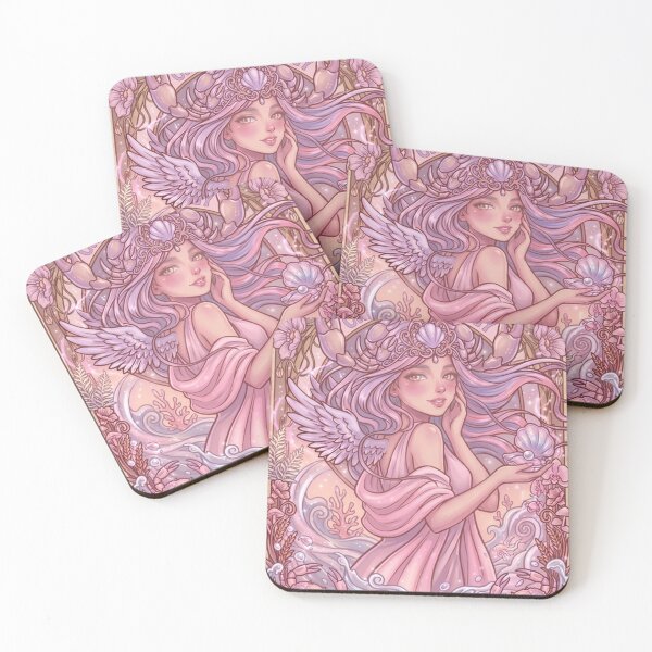 Item preview, Cancer Zodiac Goddess Art | Cancer Energy Celestial Astrology Illustration | Pastel Anime Fantasy Girl | Crab Zodiac Sign | Art Nouveau Horoscope Wall Art | Cancer Birthday Gift designed and sold by RSDigitalPrintDesign.