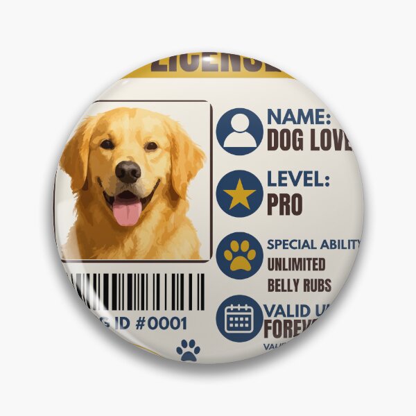 Item preview, Dog Owner License Funny Dog Lover Vintage ID Card T-Shirt designed and sold by Uvclick.