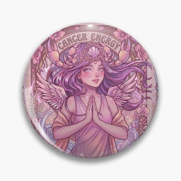 Item preview, Cancer Zodiac Goddess Art | Cancer Energy Celestial Astrology Illustration | Pastel Anime Fantasy Girl | Crab Zodiac Sign | Art Nouveau Horoscope Wall Art | Cancer Birthday Gift designed and sold by RSDigitalPrintDesign.